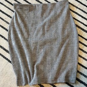 Express plaid pencil skirt
